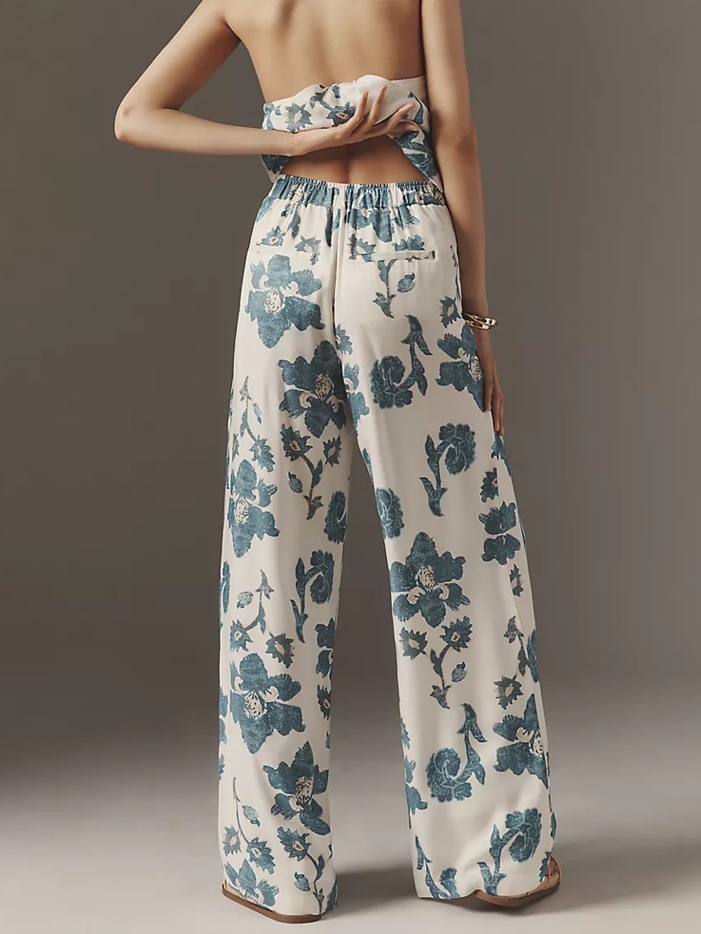 NWT Size XL - Anthropologie Floral Wide Leg Silky Pants with Pockets (US$ 148) - Picture 10 of 16